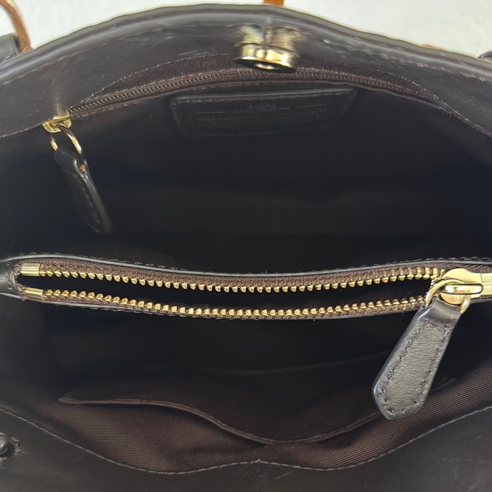 Coach Minetta Python Embossed Leather Crossbody Bag - Picture 10 of 16